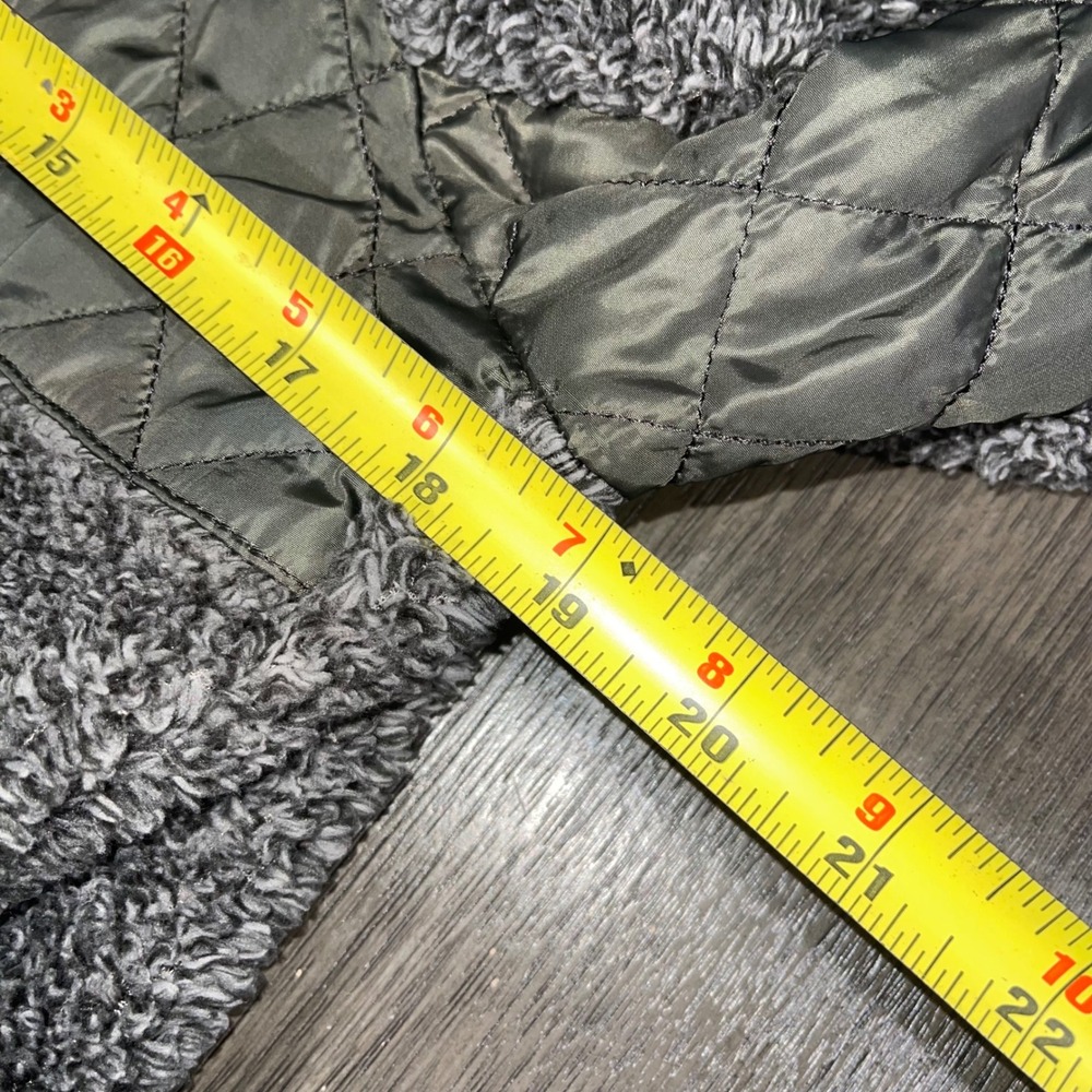 Simply Southern Women M Gray Pullover Fleece Quilted Snap Neck Sweatshirt - Picture 6 of 7